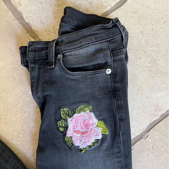 Hudson Floral Gray Skinny Jean - Picture 2 of 7